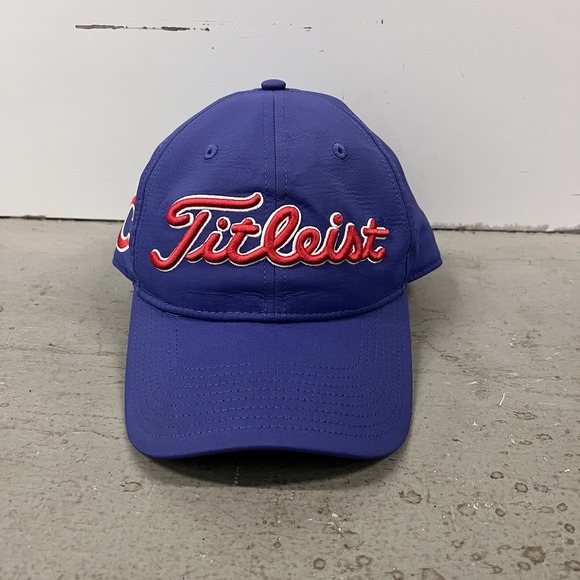 Titleist Chicago Cubs Blue Golf Hat Cap Embroidered Logo Adjustable Snapback - Picture 1 of 6